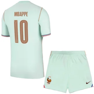Najcenejši Otroški nogometni dres Francija Gostujoči SP 2026 Kylian Mbappé #10 kompleti