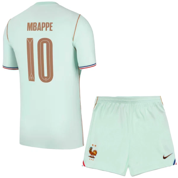 Najcenejši Otroški nogometni dres Francija Gostujoči SP 2026 Kylian Mbappé #10 kompleti