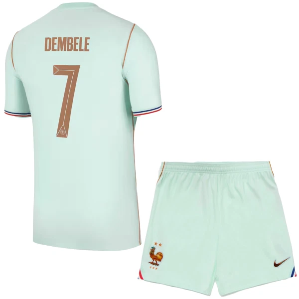Najcenejši Otroški nogometni dres Francija Gostujoči SP 2026 Ousmane Dembélé #7 kompleti