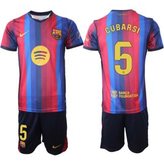Kupiti Moški Nogometni dres kompleti FC Barcelona 2026-27 Pau Cubarsí #5 Domači