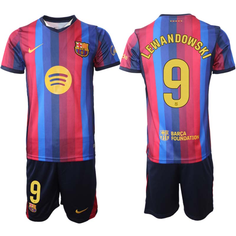 Kupiti Moški dres kompleti FC Barcelona 2026-27 Robert Lewandowski #9 Domači