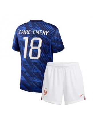 Kupiti Novi Otroški Nogometni dres kompleti Francija SP 2026 Warren Zaire-Emery #18 Domači