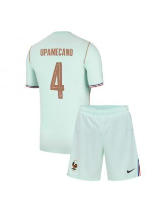 Kupiti Otroški Nogometni dres Francija Dayot Upamecano #4 Gostujoči SP 2026 + Kratke hlače