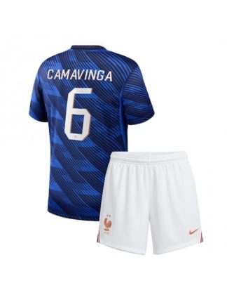 Kupiti Otroški Nogometni dres kompleti Francija Eduardo Camavinga #6 Domači SP 2026