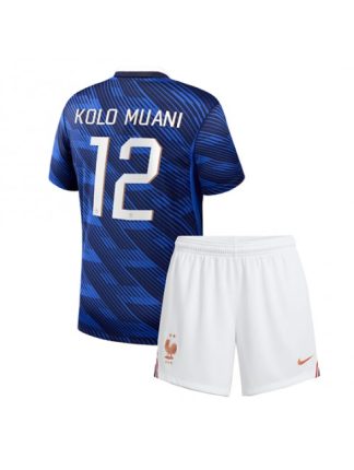 Kupiti Otroški Nogometni dres kompleti Francija Randal Kolo Muani #12 Domači SP 2026