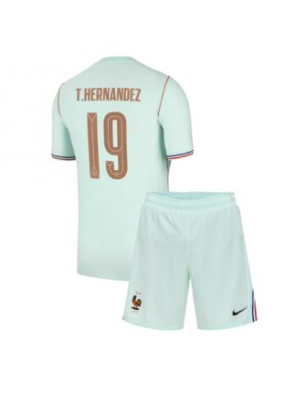 Kupiti nogometni dres kompleti Francija SP 2026 Theo Hernandez #19 Gostujoči za otroke