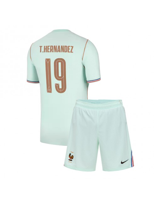 Kupiti nogometni dres kompleti Francija SP 2026 Theo Hernandez #19 Gostujoči za otroke