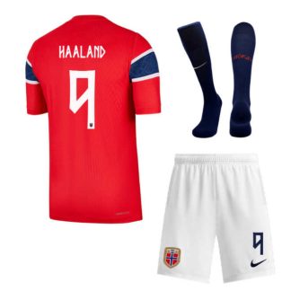 Poceni Erling Haaland #9 Otroški nogometni dres Norveška SP 2026 Domači