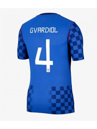 Prodaja Nogometni dres Hrvaška SP 2026 Josko Gvardiol #4 Gostujoči modra
