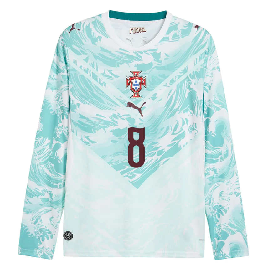 Prodajo Moški Nogometni dres Portugalska SP 2026 Bruno Fernandes #8 Gostujoči Dolgi Rokav