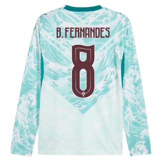 Prodajo Moški Nogometni dres Portugalska SP 2026 Bruno Fernandes #8 Gostujoči Dolgi Rokav