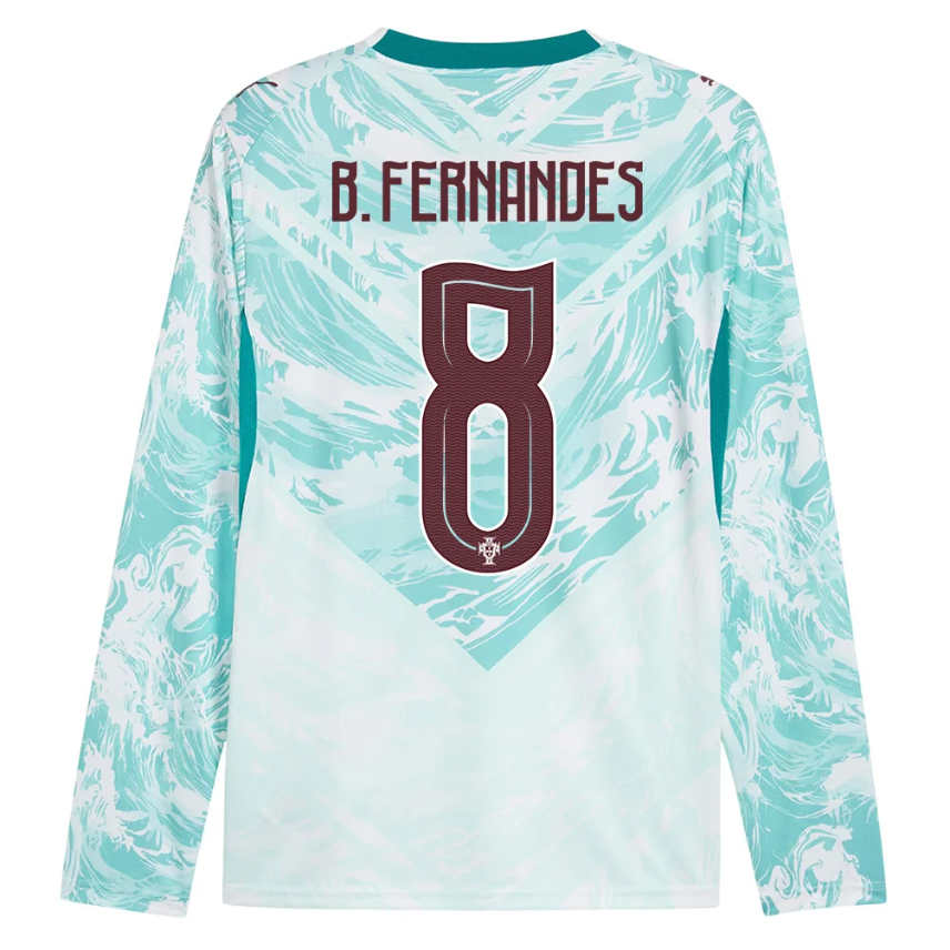 Prodajo Moški Nogometni dres Portugalska SP 2026 Bruno Fernandes #8 Gostujoči Dolgi Rokav