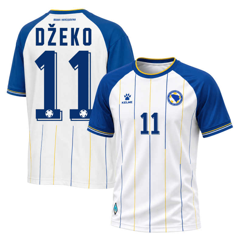 Prodajo Nogometni dres Bosna in Hercegovina SP 2026 Edin Džeko #11 Gostujoči 2026/27