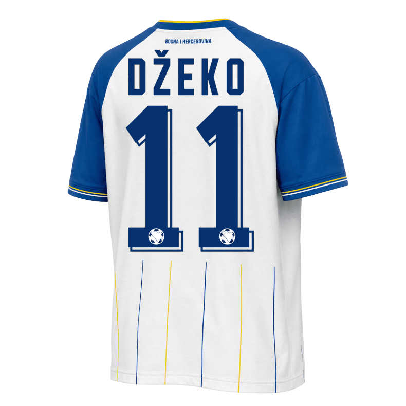 Prodajo Nogometni dres Bosna in Hercegovina SP 2026 Edin Džeko #11 Gostujoči 2026/27