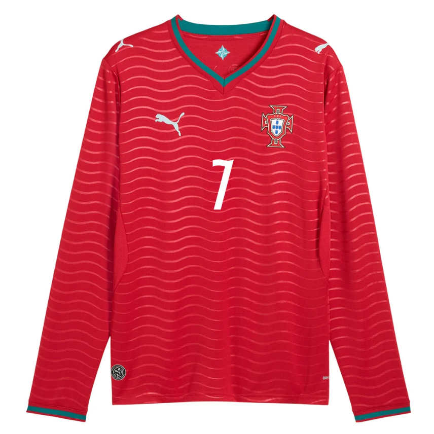 Prodajo Nogometni dres Portugalska SP 2026 Domači Cristiano Ronaldo #7 Dolgi Rokav