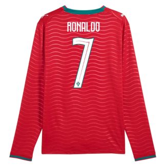 Prodajo Nogometni dres Portugalska SP 2026 Domači Cristiano Ronaldo #7 Dolgi Rokav