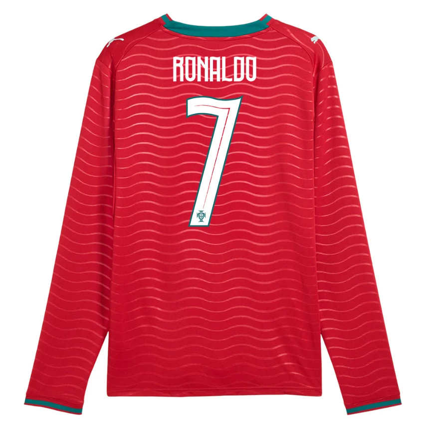 Prodajo Nogometni dres Portugalska SP 2026 Domači Cristiano Ronaldo #7 Dolgi Rokav