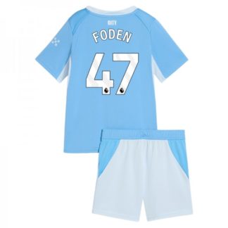 Prodajo Poceni Otroški nogometni dres kompleti Manchester City Phil Foden #47 Domači 2026-27