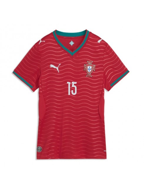 Joao Neves #15 Ženski Nogometni dres Portugalska SP 2026 Domači rdeča-1