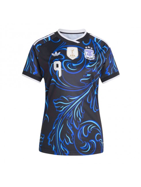 Najcenejši Nogometni dres Argentina SP 2026 Julian Alvarez #9 Gostujoči Ženski -1