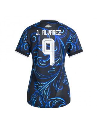 Najcenejši Nogometni dres Argentina SP 2026 Julian Alvarez #9 Gostujoči Ženski