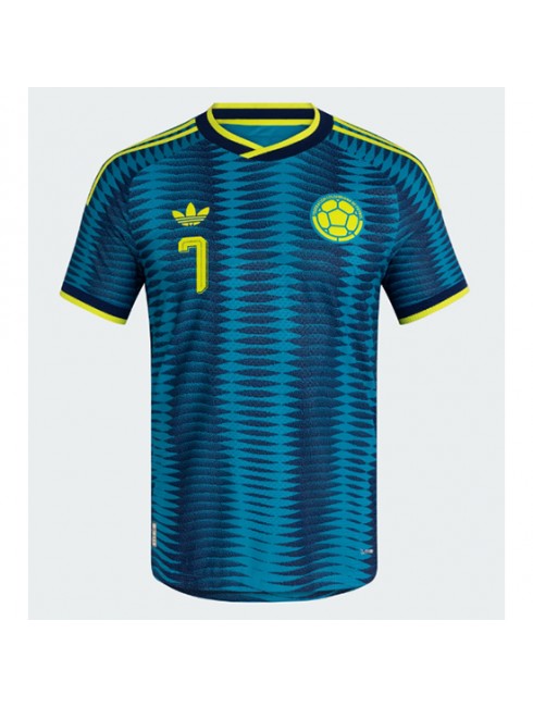 Luis Diaz #7 Poceni Nogometni dres Kolumbija SP 2026 Gostujoči Kratek rokav-1