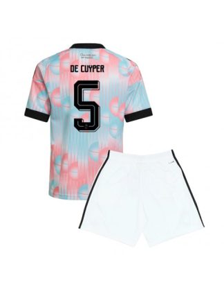 Otroški Nogometni dres kompleti Belgija SP 2026 Maxim De Cuyper #5 Gostujoči