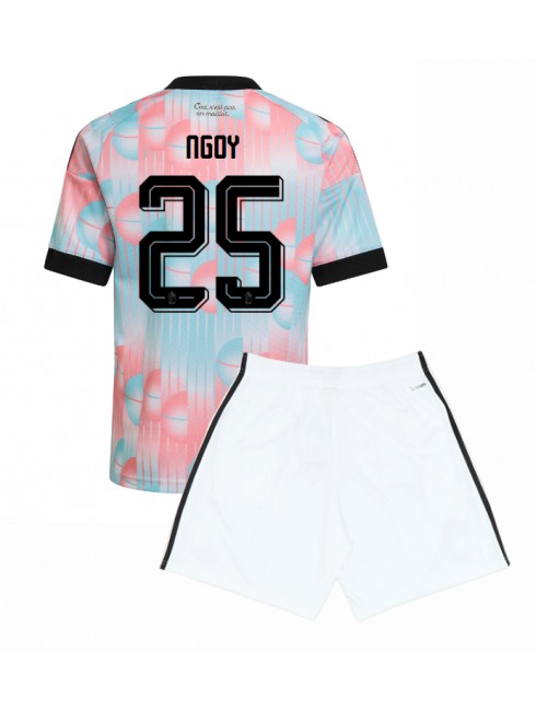 Otroški Nogometni dres kompleti Belgija SP 2026 Nathan Ngoy #25 Gostujoči