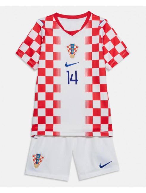 Najcenejši Otroški Nogometni dresi kompleti Hrvaška SP 2026 Ivan Perisic #14 Domači-1