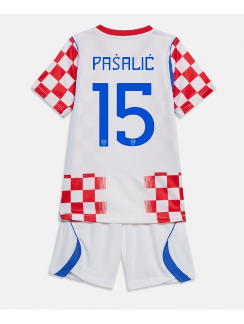 Kupiti Poceni Otroški Nogometni dresi kompleti Hrvaška SP 2026 Mario Pasalic #15 Domači