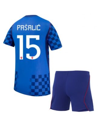 Kupiti Poceni Otroški Nogometni dresi kompleti Hrvaška SP 2026 Mario Pasalic #15 Gostujoči
