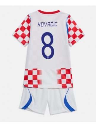 Najcenejši Otroški Nogometni dresi kompleti Hrvaška SP 2026 Mateo Kovacic #8 Domači