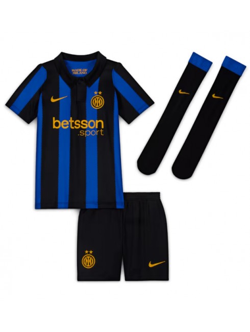 Najcenejši Otroški Nogometni dres kompleti Inter Milan 2026-27 Lautaro Martinez #10 Domači-1
