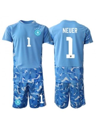 Prodajo Otroški Nogometni dresi kompleti Nemčija SP 2026 Manuel Neuer #1 Vratar Gostujoči