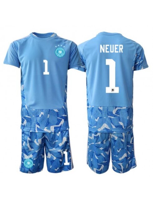 Prodajo Otroški Nogometni dresi kompleti Nemčija SP 2026 Manuel Neuer #1 Vratar Gostujoči