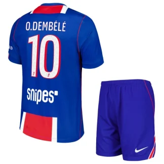 Poceni Otroški Nogometni dres kompleti Paris Saint-Germain PSG Ousmane Dembélé #10 Domači 2026/27