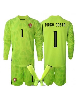 Otroški Portugalska SP 2026 Diogo Costa #1 Vratar Domači Nogometni dresi kompleti Dolgi rokav (+ hlače)