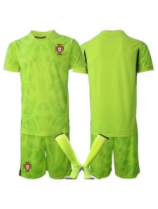Otroški Nogometni dres kompleti Portugalska SP 2026 Vratar Domači zelena