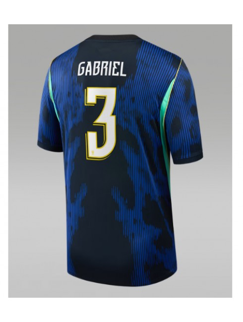 Poceni Nogometni dres Brazilija SP 2026 Gabriel Magalhaes #3 Gostujoči Kratek rokav
