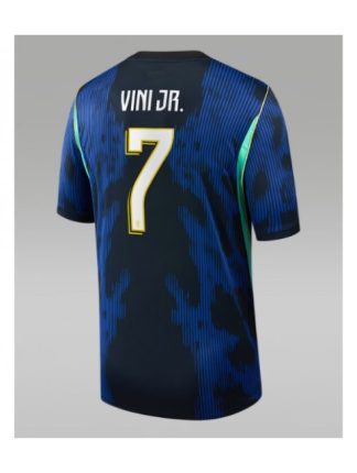 Poceni Nogometni dres Brazilija SP 2026 Vinicius Junior #7 Gostujoči modra