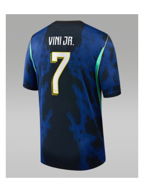 Poceni Nogometni dres Brazilija SP 2026 Vinicius Junior #7 Gostujoči modra
