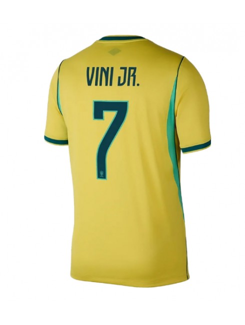 Poceni Nogometni dres Brazilija Vinicius Junior #7 Domači SP 2026 Kratek rokav
