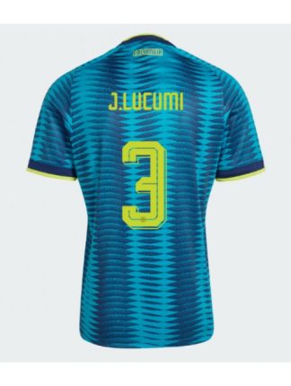 Poceni Nogometni dres Kolumbija SP 2026 Jhon Lucumi #3 Gostujoči Kratek rokav