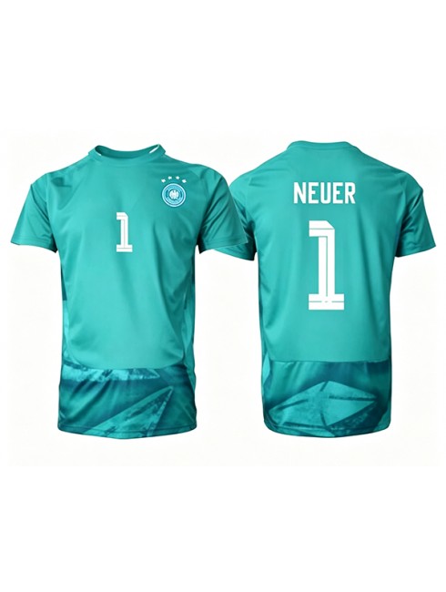 Kupiti Poceni Nogometni dres Nemčija SP 2026 Manuel Neuer #1 Vratar Domači Kratek rokav