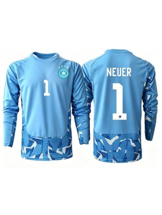 Najcenejši Nogometni dres Nemčija SP 2026 Manuel Neuer #1 Vratar Gostujoči Dolgi rokav