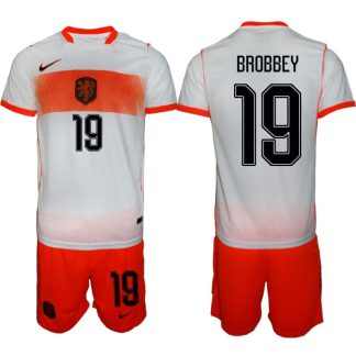 Najcenejši Nogometni dres komplet Nizozemska SP 2026 Brian Brobbey #19 Gostujoči