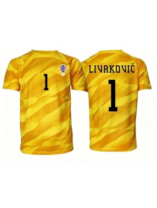 Najcenejši Vratar dresi Hrvaška SP 2026 Dominik Livakovic #1 Domači rumena