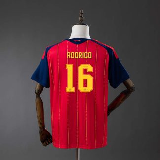 Najcenejši nogometni dresi Španija SP 2026 Domači Rodrigo #16– izdaja prvakov