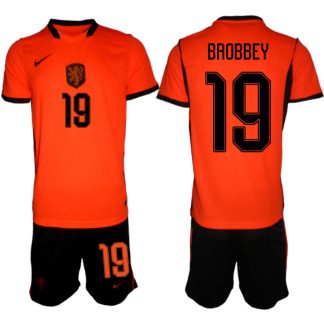 Najcenejši Nogometni dres komplet Nizozemska SP 2026 Brian Brobbey #19 Domači