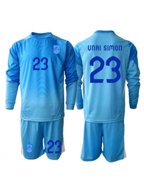 Prodaja Otroški nogometni dres kompleti Španija SP 2026 Unai Simon #23 Vratar Domači
